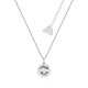 Horloge de Cendrillon Pendentif montre de minuit en or blanc