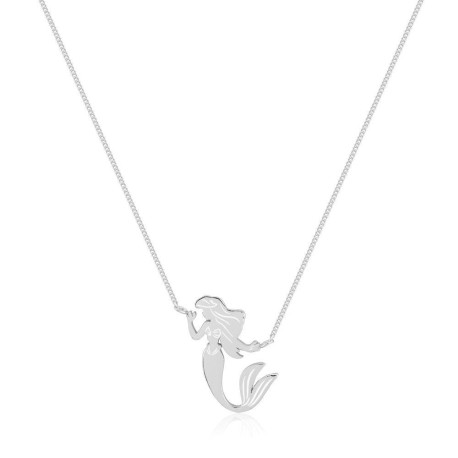 Colgante Disney La Sirenita Silueta Plata De Ley