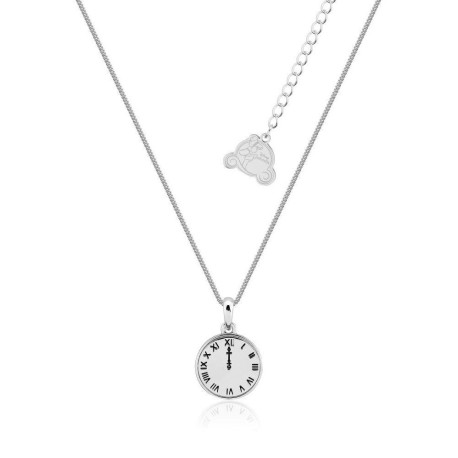 Horloge de Cendrillon Pendentif montre de minuit en or blanc