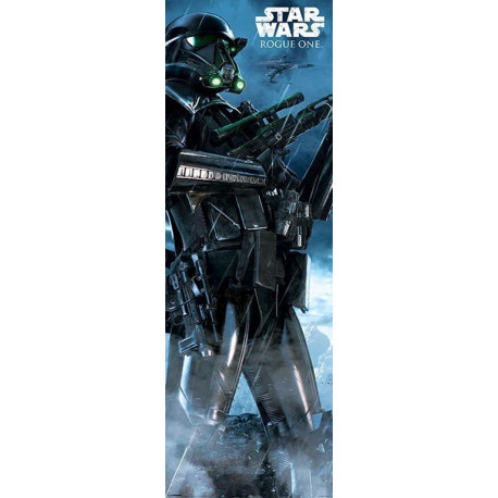 Poster Puerta Trooper Rain Star Wars Rogue