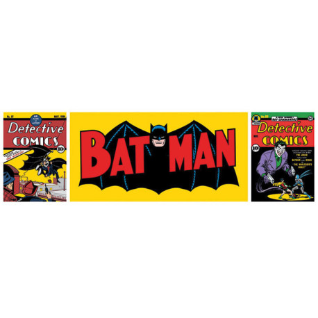 Poster Puerta Dc Comics Batman Pop Art Triptico