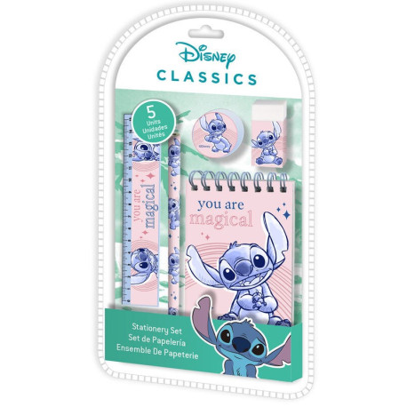 Set de papelería Stitch Disney