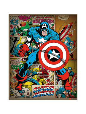 Mini Poster Capitán América Retro Capitán América