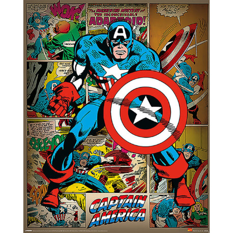 Mini Poster Capitán América Retro Capitán América