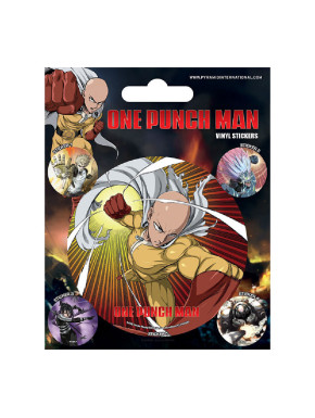 Set Pegatinas stickers One Punch Man Puño Atómico