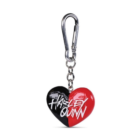 Llavero 3D Poliresina Corazón Harley Quinn