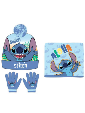 Gorro, guantes y braga Stitch Infantil Aloha