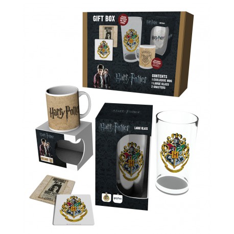 Pack Cup + Glas + Onderzetters Harry Potter