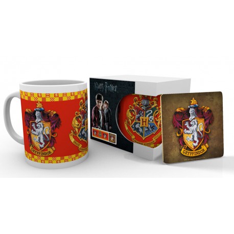 Cup and coasters, Harry Potter Gryffindor