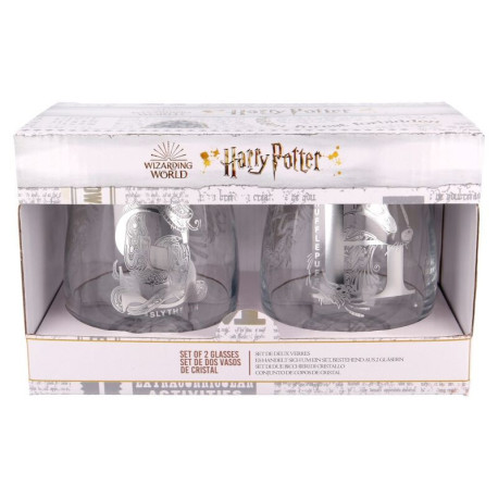 Set 2 Vasos De Cristal Harry Potter