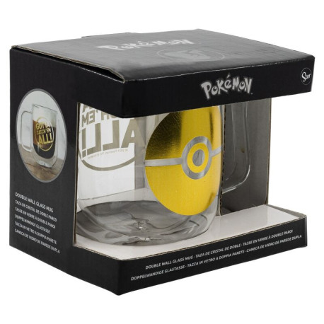 Taza De Cristal Doble Pared Pokemon
