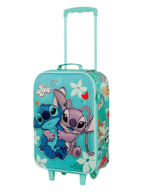 Valise trolley pour enfants Angel and Stitch Love