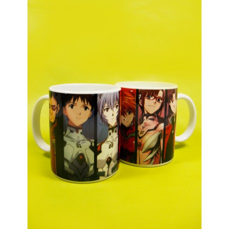 Taza Evangelion pilotos