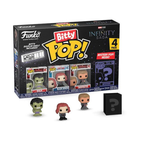 Marvel Pack de 4 Figuras Bitty POP! Vinyl Hulk 2,5 cm