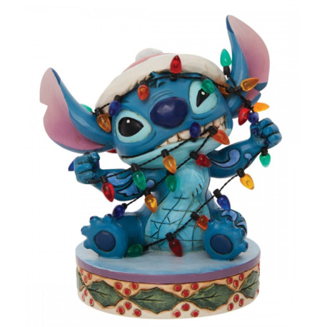 Figurine Stitch avec lumières de Noël Disney