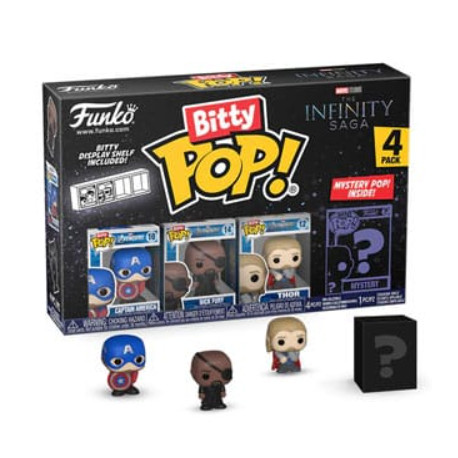 Marvel Pack de 4 Figuras Bitty POP! Vinyl Captain America 2,5 cm