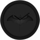 Horloge murale Batman 3D Logo Noir