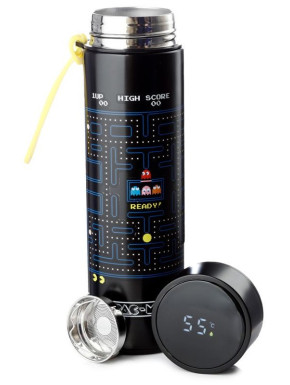 Botella Termo Pac-Man con termómetro