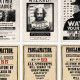 Proclamations de cartes postales et Harry Potter Wanted