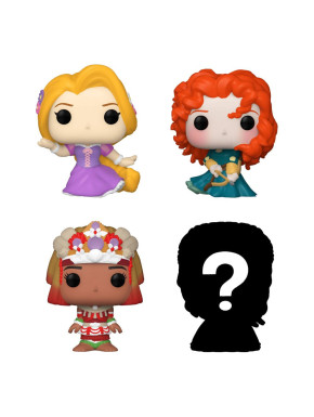 Pack 4 figuritas Bitty Pop! princesas Rapunzel Disney