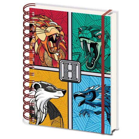 Cuaderno casas Hpgwarts Harry Potter