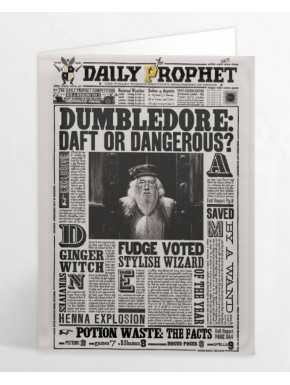 TARJETA LENTICULAR EL PROFETA - 'DUMBLEDORE: ¿TONTO O PELIGROSO?'