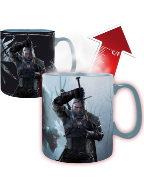 THE WITCHER - Mug Heat Change - 460 ml - Geralt & Ciri - with box x2