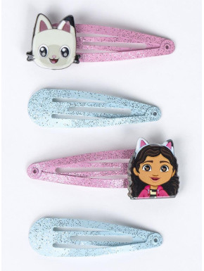 ACCESORIOS PELO CLIPS 4 PIEZAS GABBY´S DOLLHOUSE