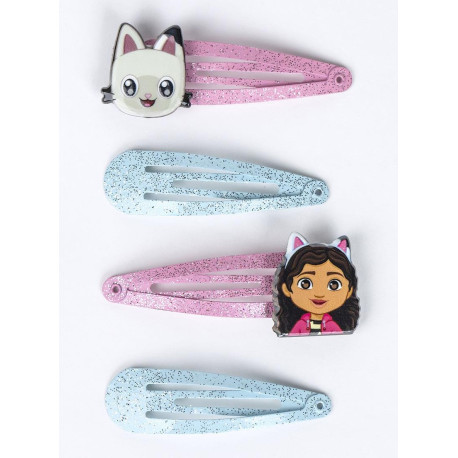 ACCESORIOS PELO CLIPS 4 PIEZAS GABBY´S DOLLHOUSE