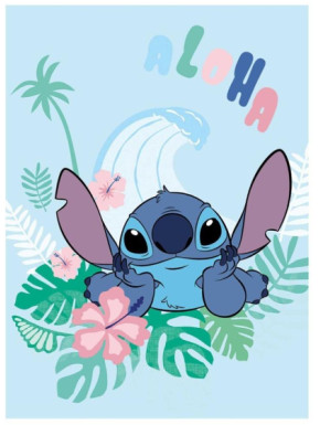 Couverture polaire Stitch aloha Disney 110x150cm