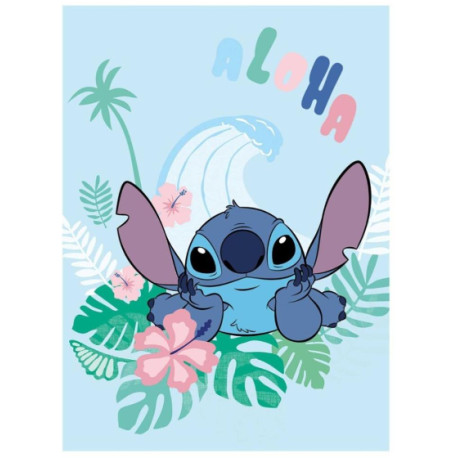 Couverture polaire Stitch aloha Disney 110x150cm