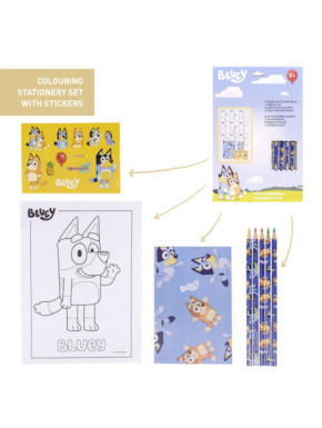 SET DE PAPELERÍA COLOREABLE BLUEY