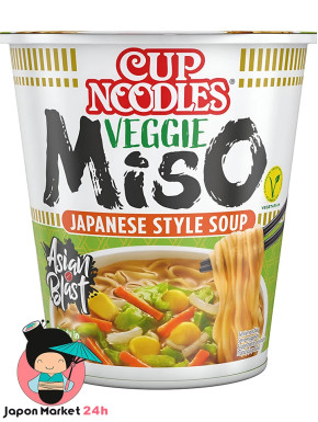 Sopa de Noodles Nissin miso con vegetales 67g