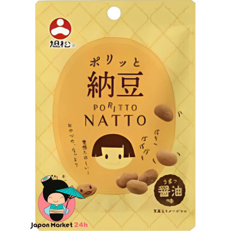 Snack de Natto Asahimatsu sabor salsa de soja 14g