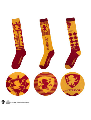 Set 3 Calcetines Caña Alta, Gryffindor T.35/45