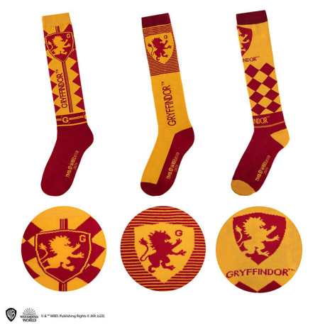 Set 3 Calcetines Caña Alta, Gryffindor T.35/45