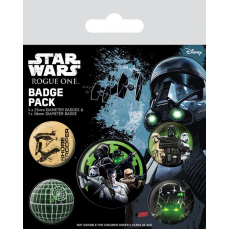 Badges Rogue One avec design de l'Empire