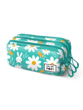 Trousse à crayons Oh My Pop ! lapin turquoise