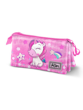 Estuche triple Oh My Pop! Unicornio Rosa