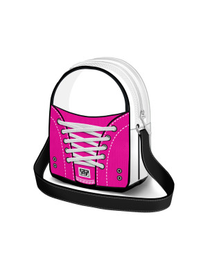 Sac à bandoulière en cuir fuchsia Oh My Pop !