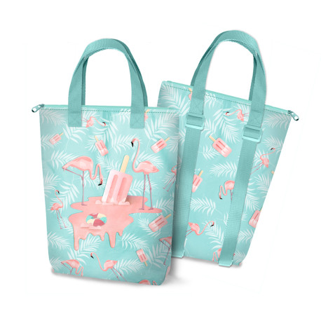 Bolsa tote Flamenco helado Oh My Pop! Turquesa