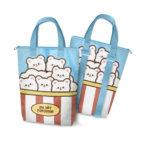 Bolsa tote reutilizable Palomitas Oh My Pop! Azul