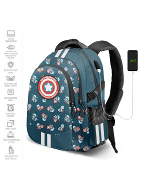 Sac à dos Captain America bleu