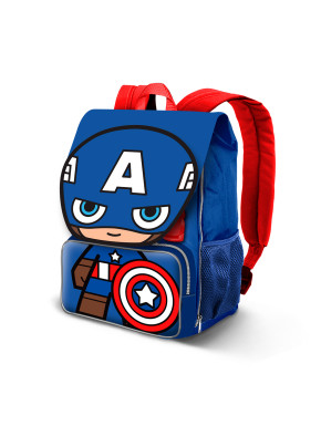 Sac à dos scolaire Captain America bleu