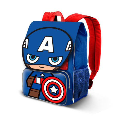 Sac à dos scolaire Captain America bleu