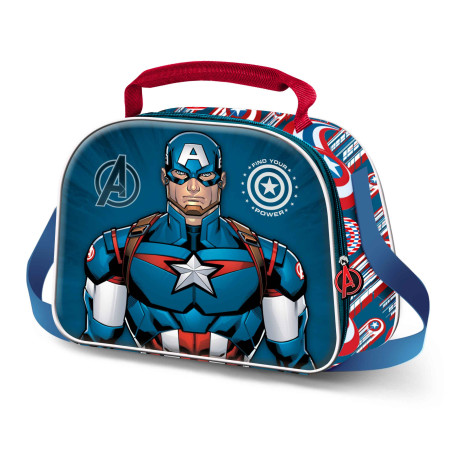 Portameriendas Capitán América Azul