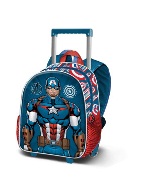 Mochila trolley infantil Capitán América Azul