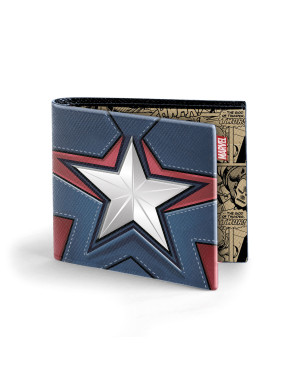 Portefeuille unisexe Captain America bleu