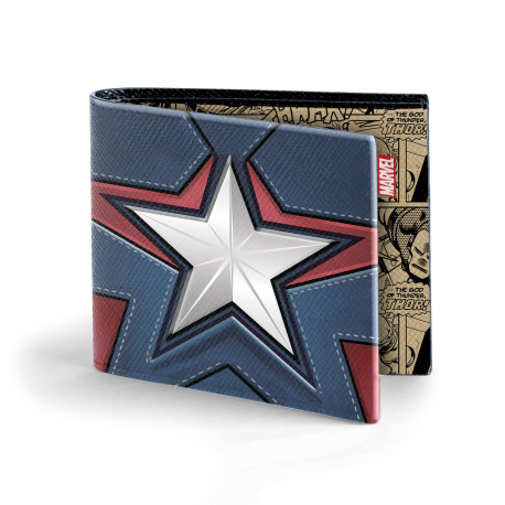 Portefeuille unisexe Captain America bleu