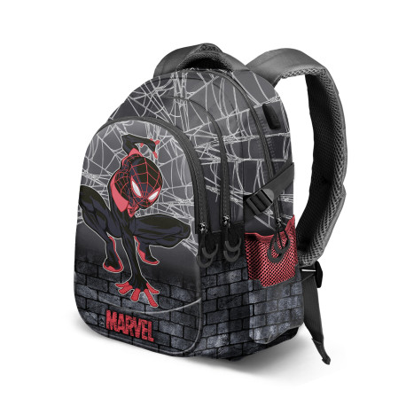 Mochila Spiderman Gris